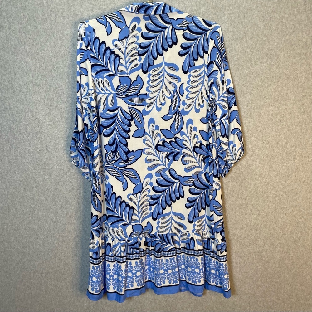 Mlle Gabriel Blue Floral Button Down Dress - Picture 8 of 8